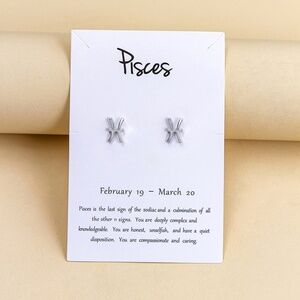 *JULANE* Silver Pisces Fashion Horoscope Earrings